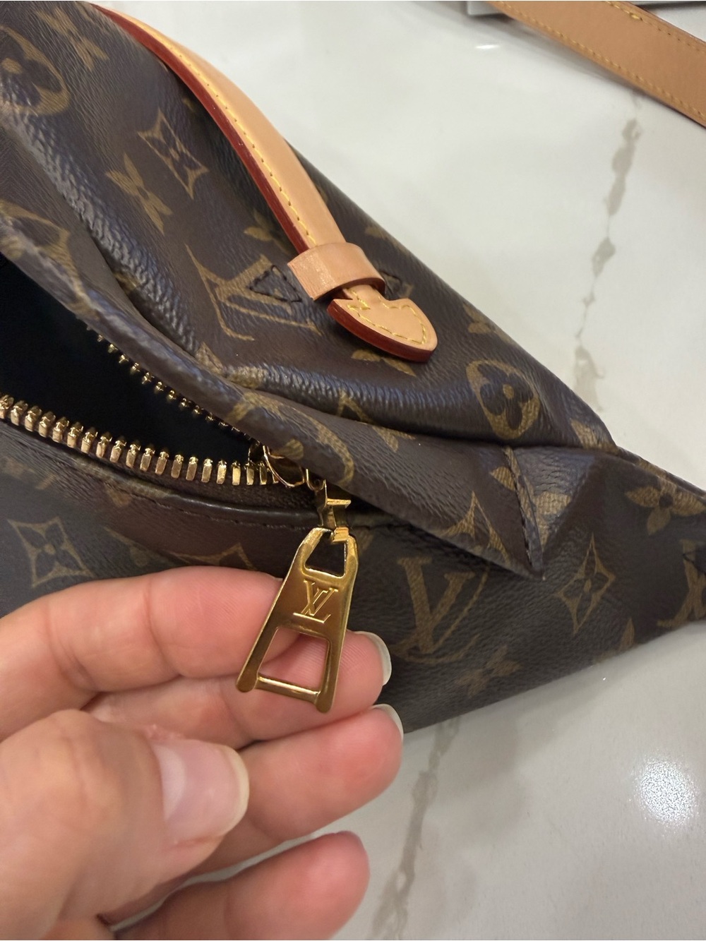 Louis Vuitton Classic Monogram Canvas Crossbody Belt Bag in Brown and Tan - Picture 3 of 11